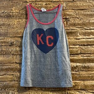 Stylish Gray and Red Women's Tank Top with Heart Design